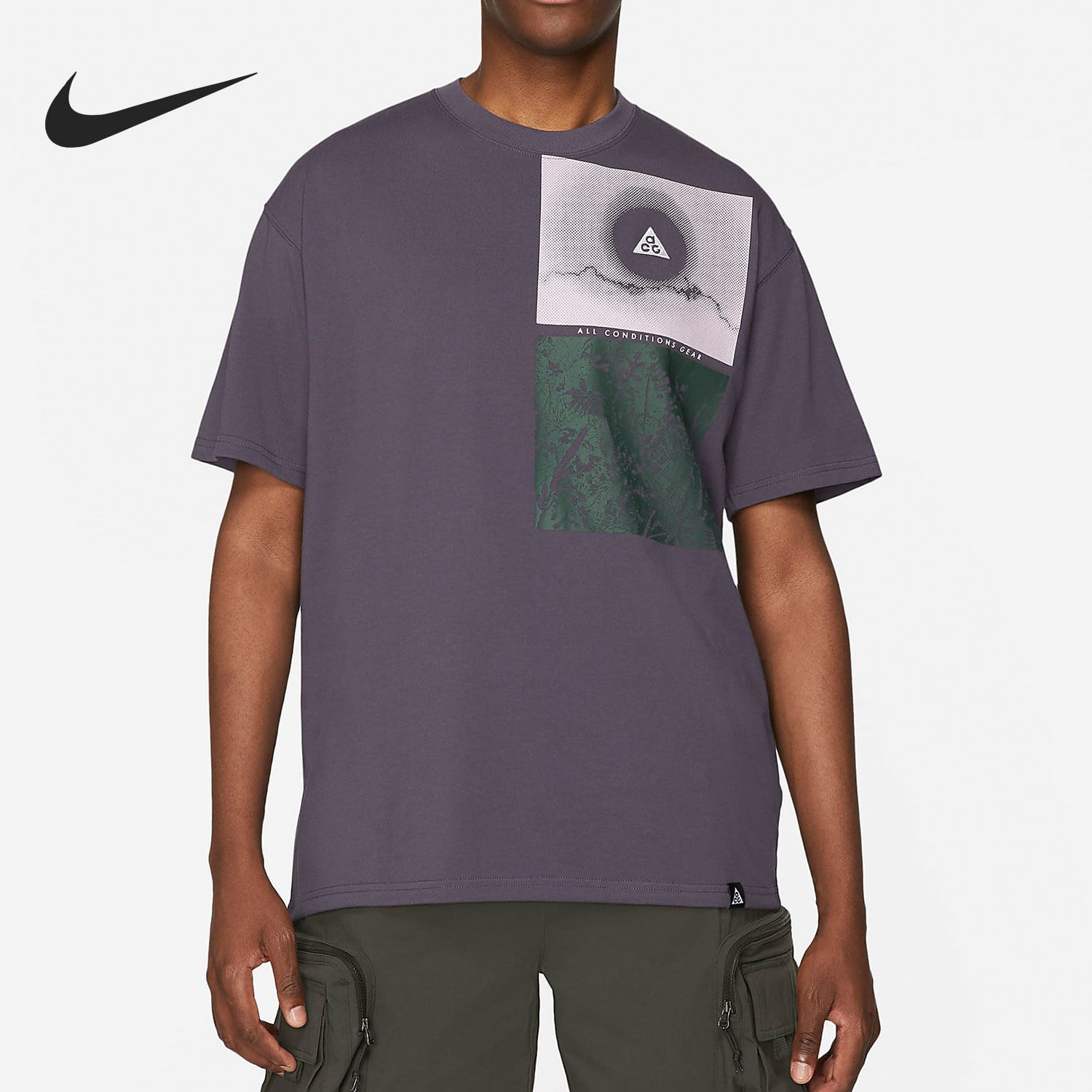 nike/耐克官方正品acg 男子宽松印花休闲运动短袖t恤 dd8808-506