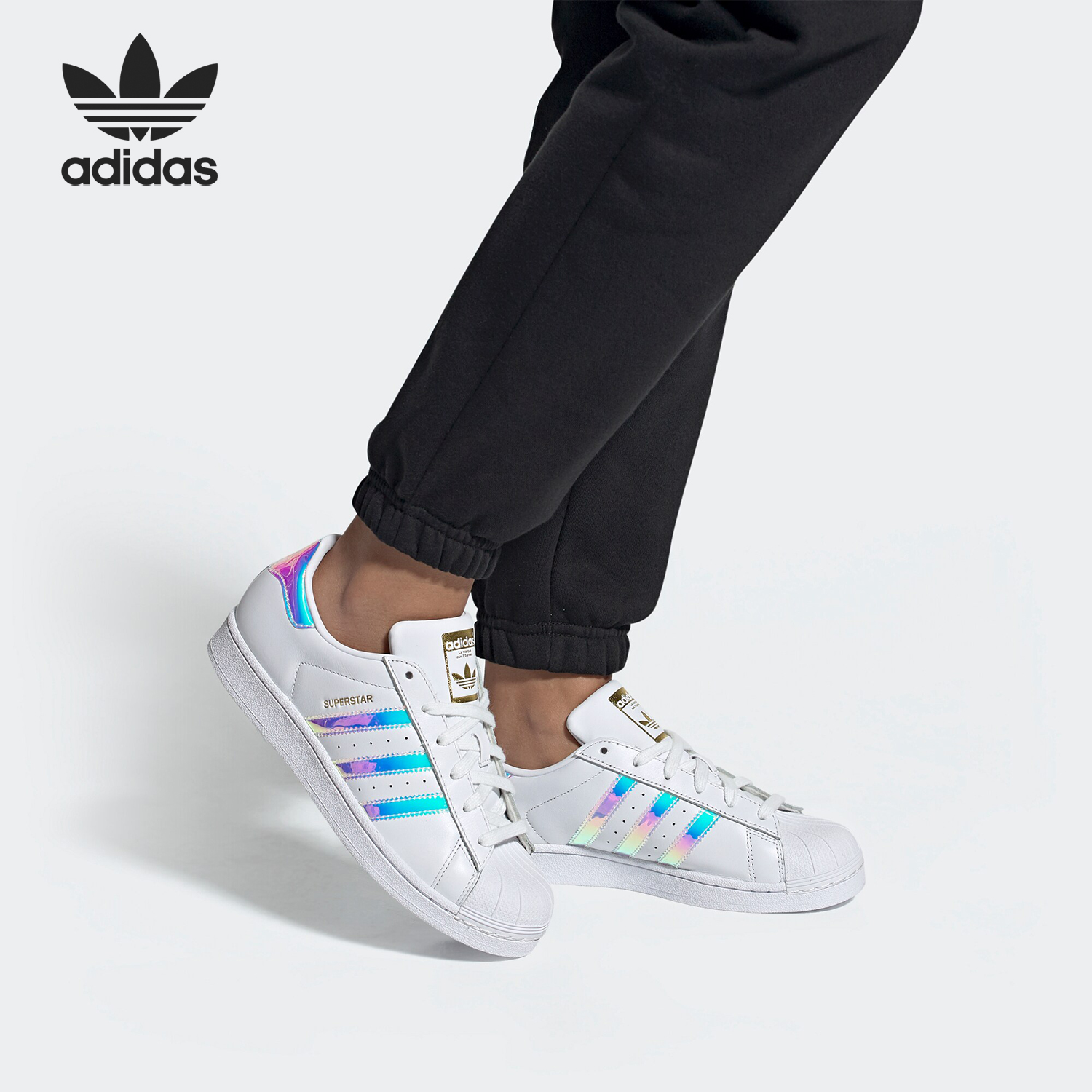 Adidas/阿迪达斯正品三叶草男女款贝壳头系带板鞋 FV3340 FV3374