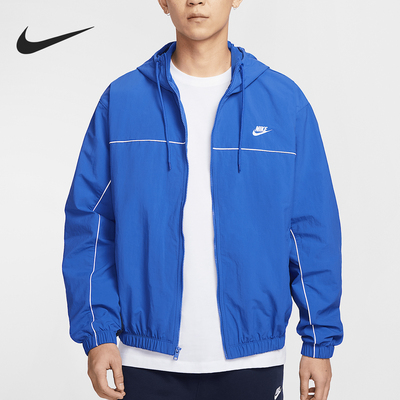 耐克男士宽松线条连帽透气外套