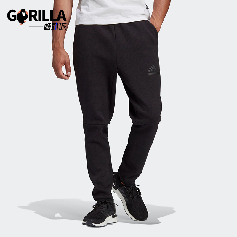 Adidas/阿迪达斯正品夏季男士针织休闲经典运动收腿长裤GM6543