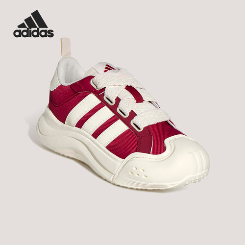 Adidas/阿迪达斯正品2026女士系带网球潮流厚底耐磨运动鞋KH7981