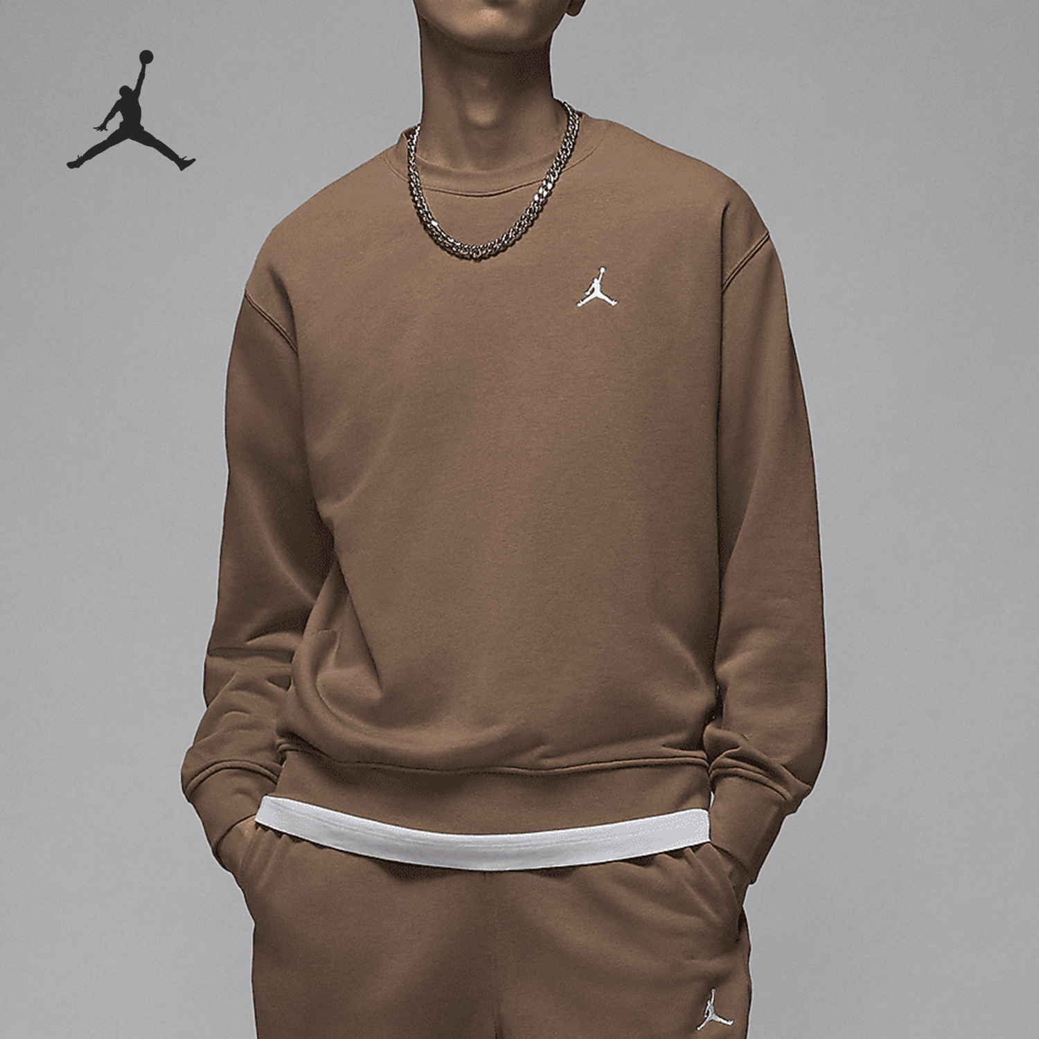 Nike/耐克正品JORDAN男士复古宽松圆领休闲卫衣FV7296-223