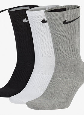 Nike/耐克官方正品男女舒适透气中筒训练运动袜（3双）SX4704-901