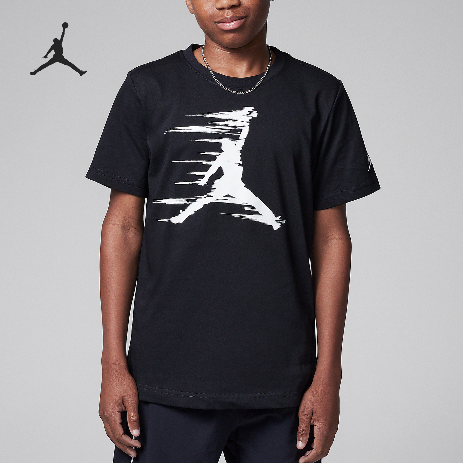 Nike/耐克正品JORDAN大童针织印花休闲运动短袖T恤HQ7121-010