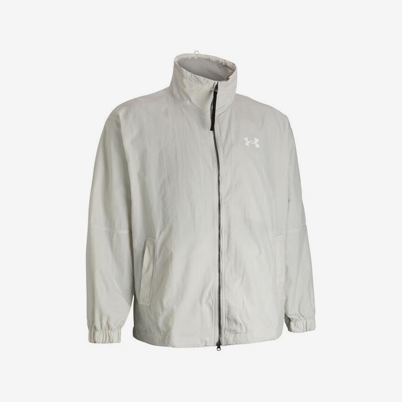 UA/安德玛正品春秋男士简约拉链立领户外梭织夹克外套1387995-114