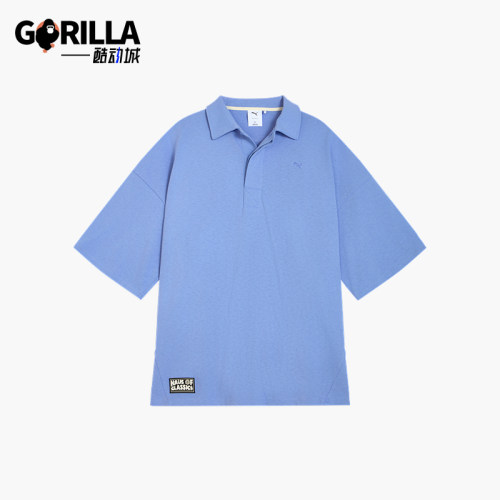 Puma/彪马正品夏季男女廓形徽章翻领经典简约短袖Polo衫631557-47
