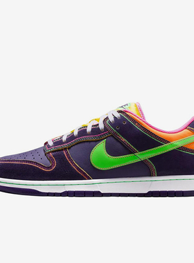 Nike/耐克正品DunkLow新款男女紫绿色贴合经典休闲板鞋IR1526-500
