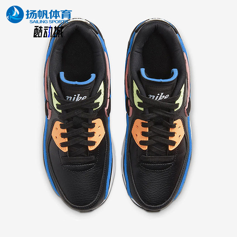 Nike/耐克正品AirMax90SE新款儿童黑色鞋经典跑步鞋CK4068-01