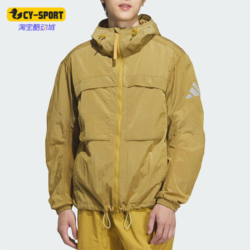 Adidas/阿迪达斯正品连帽轻薄男士经典运动休闲外套夹克JM2047