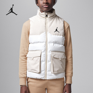 133 Jordan大童休闲舒适保暖羽绒马甲HQ8120 Nike 耐克官方正品