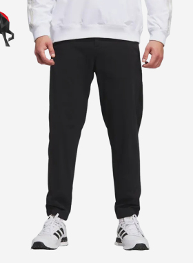 Adidas/阿迪达斯正品新款男黑色运动休闲日常经典通勤长裤JY1237