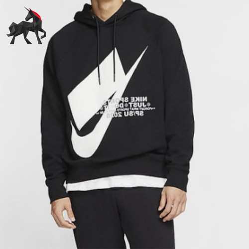 Nike/耐克正品大LOGO运动休闲连帽经典套头衫连帽卫衣CJ5049-010