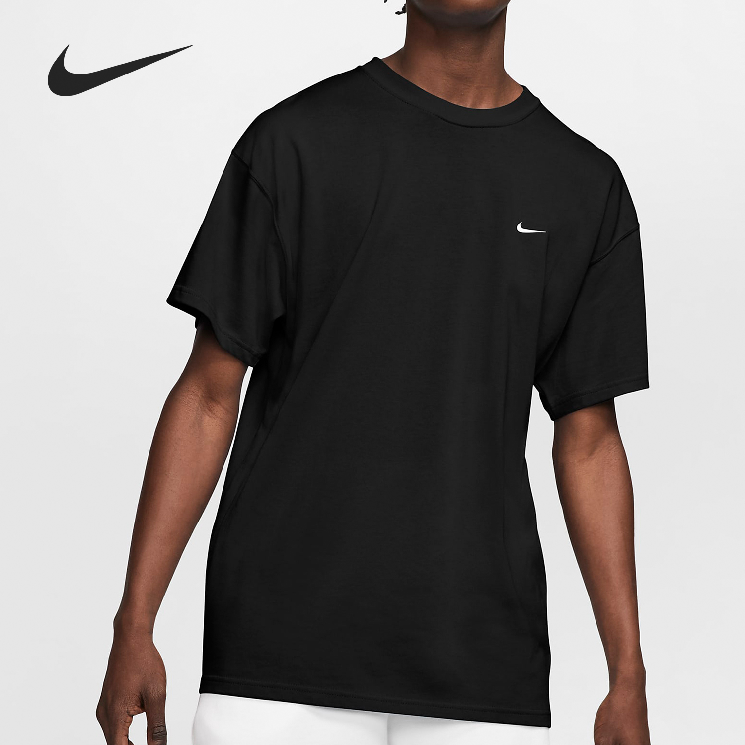 nike/耐克官方正品男子夏季刺绣logo 圆领宽松运动短袖t恤 da0321