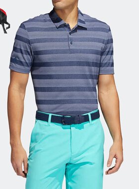 Adidas/阿迪达斯正品2 STRP男子高尔夫运动透气短袖POLO衫HE2298