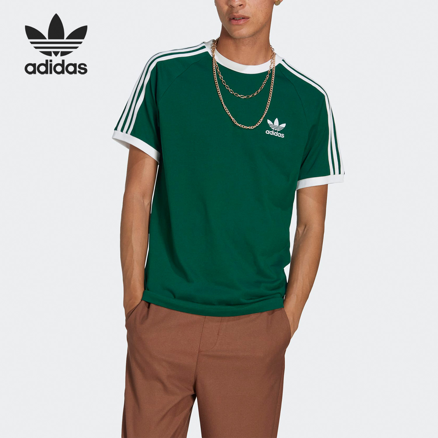 阿迪达斯男子运动短袖