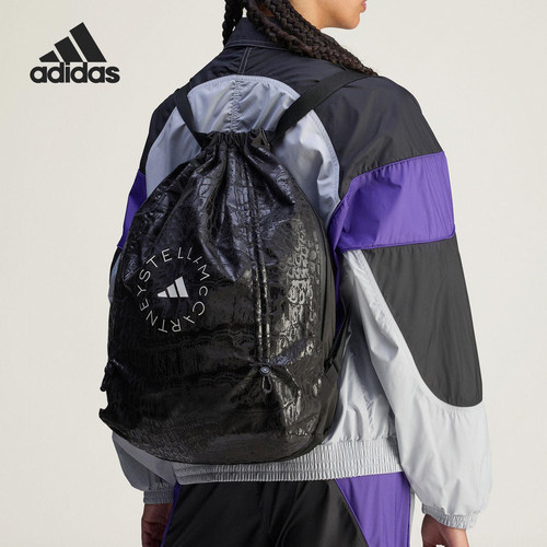 Adidas/阿迪达斯正品GYMSACK P女士运动印花便携背袋包JY4205