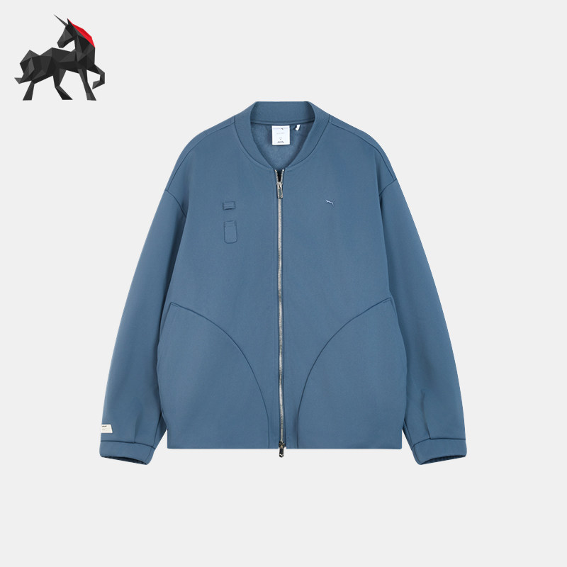 Puma/彪马正品2025秋季款男女运动加绒针织宽松棒球外套633476-80