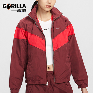 立领夹克外套FV6305 运动女士宽松训练梭织经典 619 耐克正品 Nike