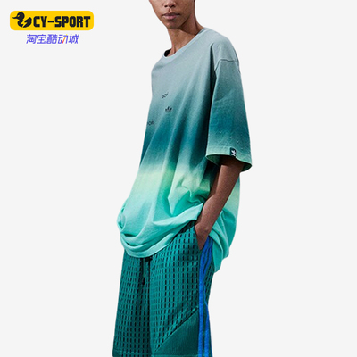 阿迪达斯男女时尚宽松休闲短袖