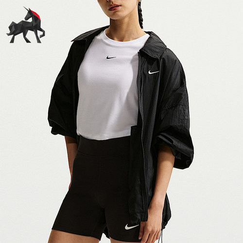 Nike/耐克正品2026女士休闲宽松经典简约长袖夹克外套IO1521-010