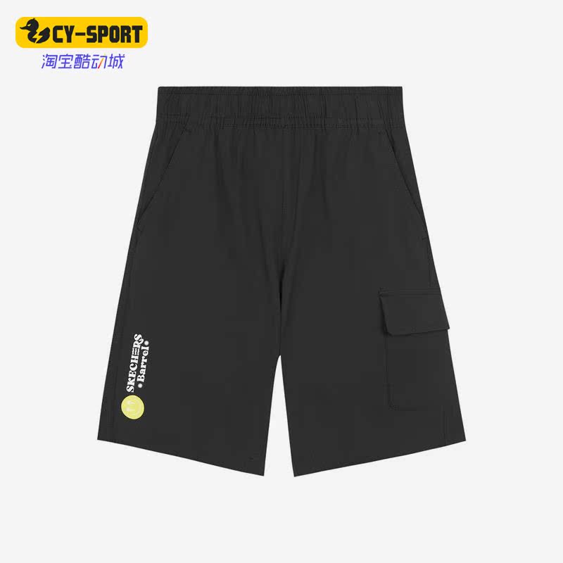 Skechers/斯凯奇正品夏季大童运动休闲宽松透气短裤 P222B036