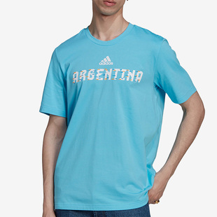 Adidas/阿迪达斯正品ARGENTINA足球短袖男休闲运动短袖T恤 HD6380