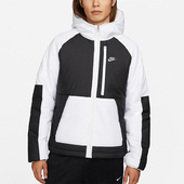 日常连帽拼接保暖棉服DD6858 Nike 100 款 男士 耐克正品 2025冬季