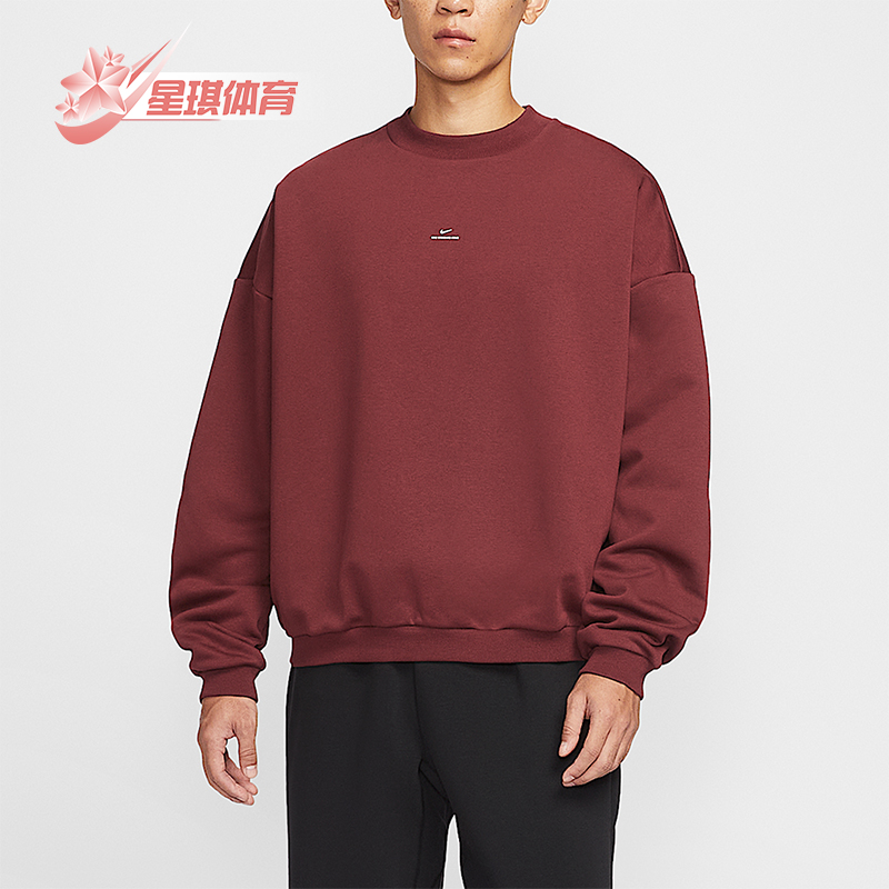 Nike/耐克正品2025冬季男士运动加绒圆领宽松篮球卫衣IM5902-619