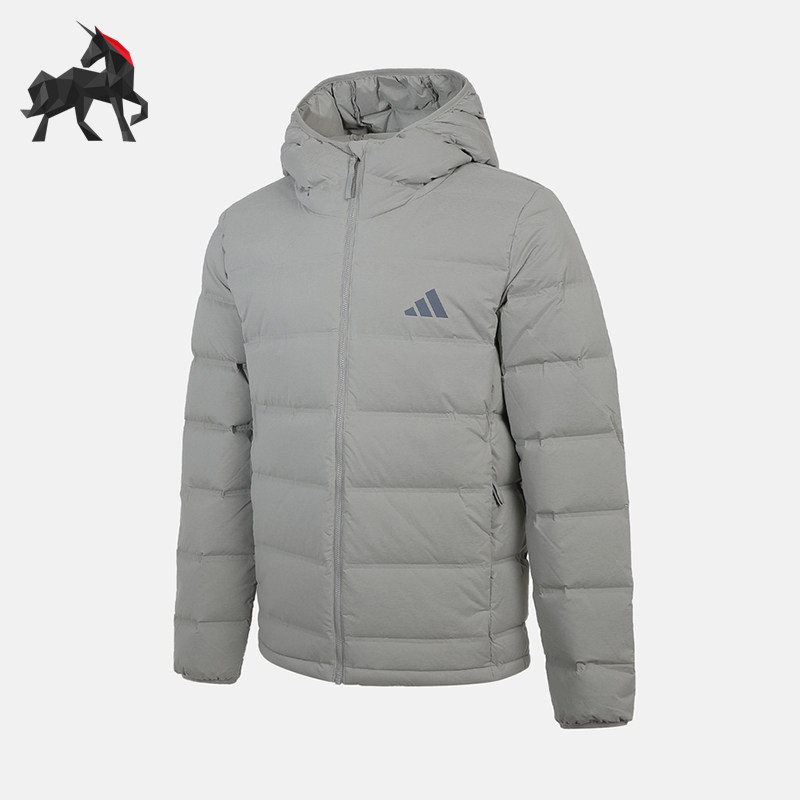 Adidas/阿迪达斯正品S新款男灰色运动休闲经典轻盈羽绒服KH3992