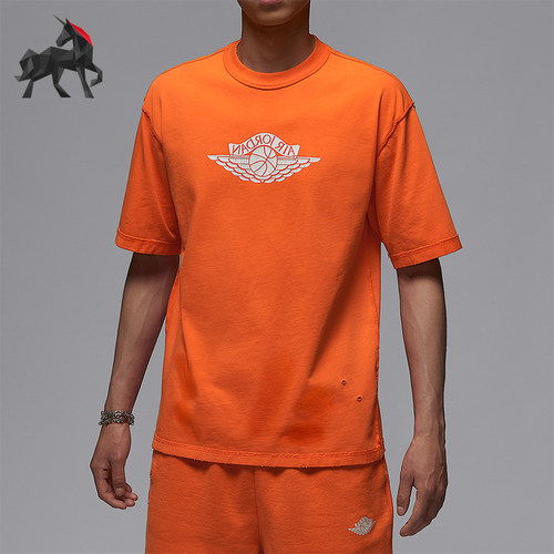 Nike/耐克正品JORDAN男士运动休闲透气经典针织短袖IB3131-820