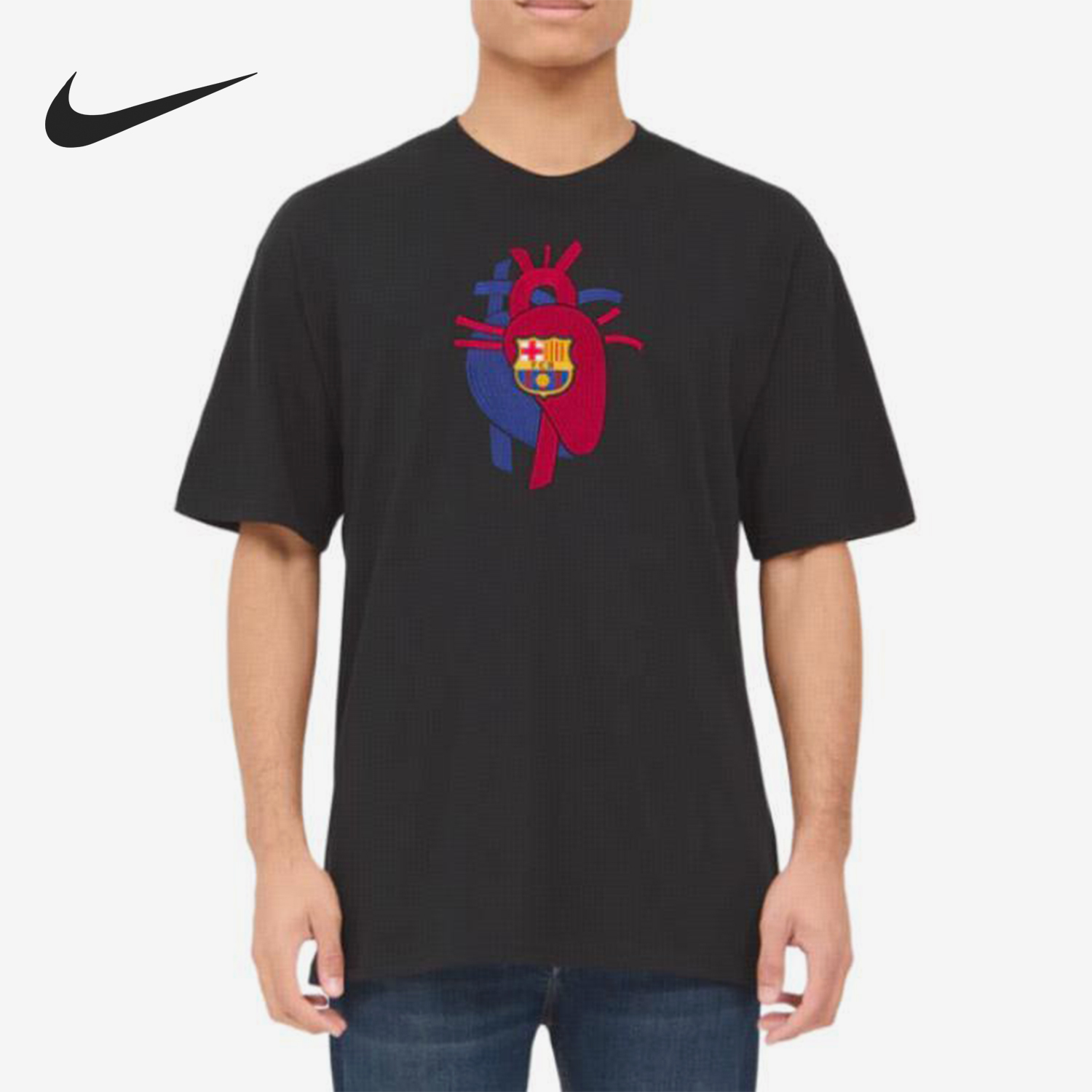 耐克男士运动透气圆领套头短袖