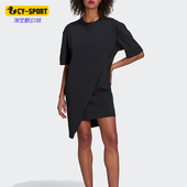 Adidas 三叶草女士透气不对称剪裁运动连衣裙GN3165 阿迪达斯正品