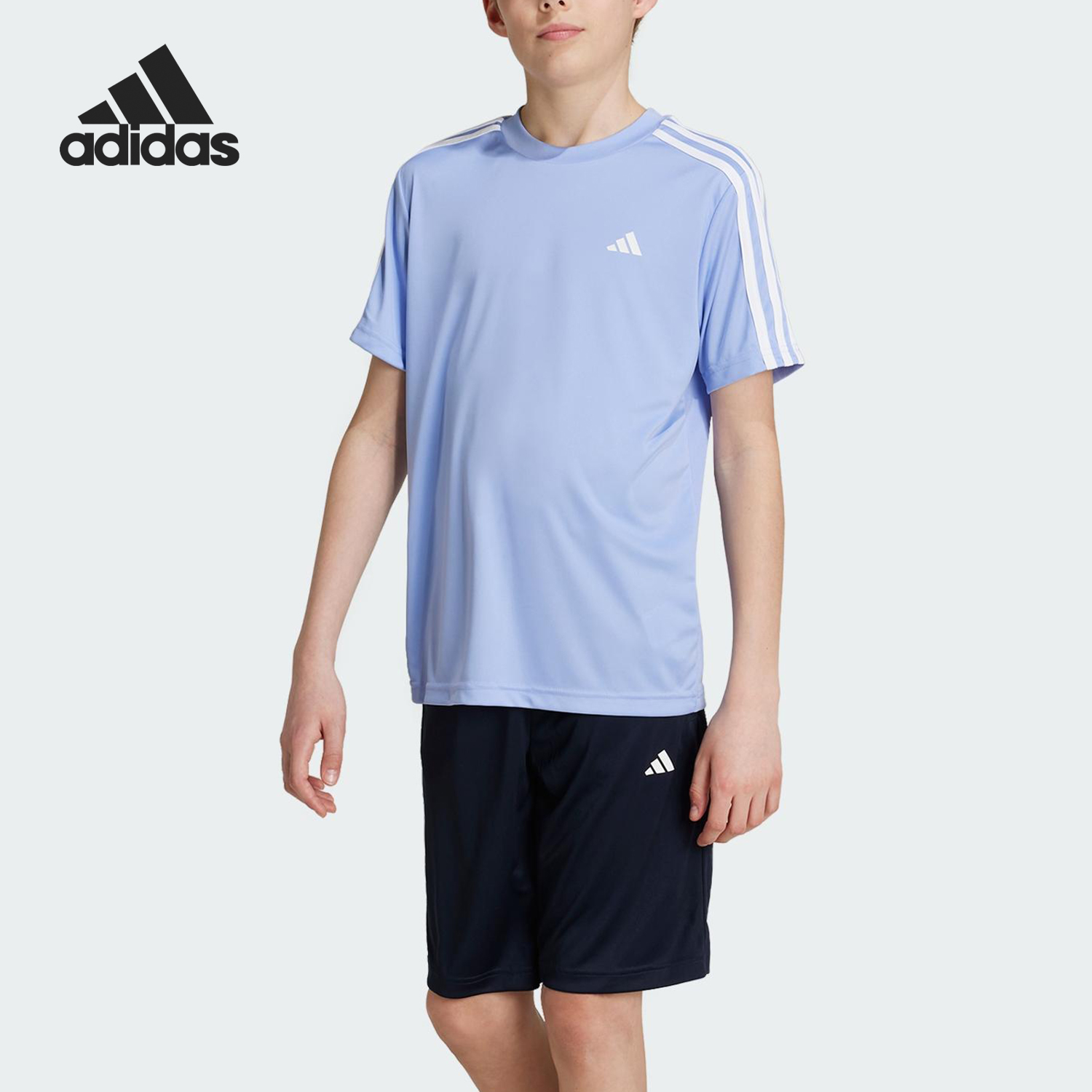 Adidas/阿迪达斯正品2025新款儿童透气户外运动套装IV9584