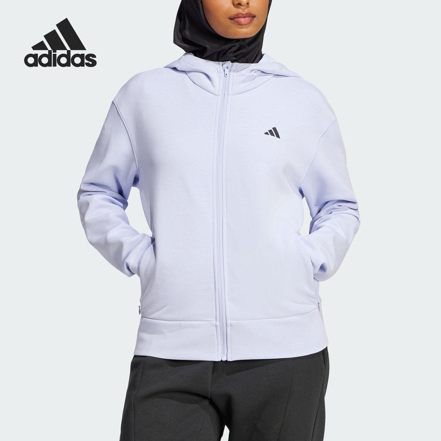 Adidas/阿迪达斯官方正品春秋新款女士连帽针织夹克外套JN7403,运动服/休闲服装,运动茄克/外套,淘宝优惠券,粉丝福利购,淘宝优惠卷