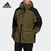 Adidas Terrex男子户外保暖连帽运动棉服H48576 阿迪达斯正品