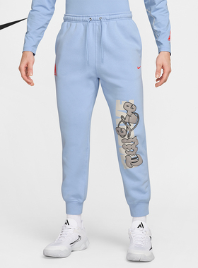 Nike/耐克正品2025秋季款男士休闲束脚印花运动长裤FZ1041-479