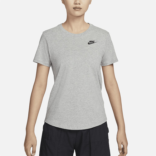 Nike/耐克正品2025女日常圆领套头透气耐穿运动短袖T恤DX7903-063