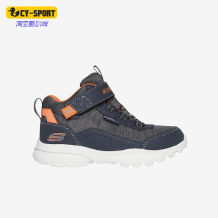 Skechers/斯凯奇秋冬新款男童中帮魔术贴短靴休闲运动鞋