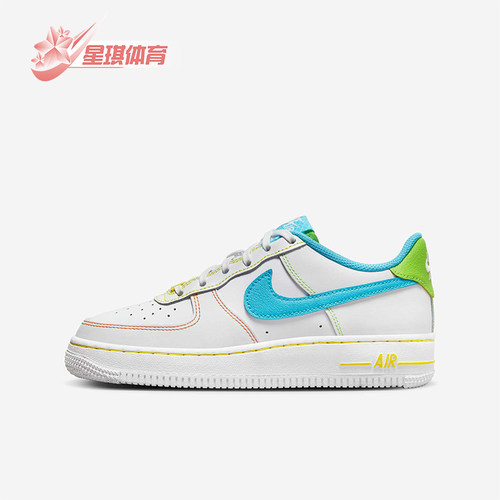 Nike/耐克正品Air Force 1 GS女子大童经典低帮板鞋FJ4614-100