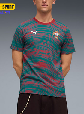 Puma/彪马正品FTBLCULTURE新款男绿红色经典足球短袖T恤784820-30