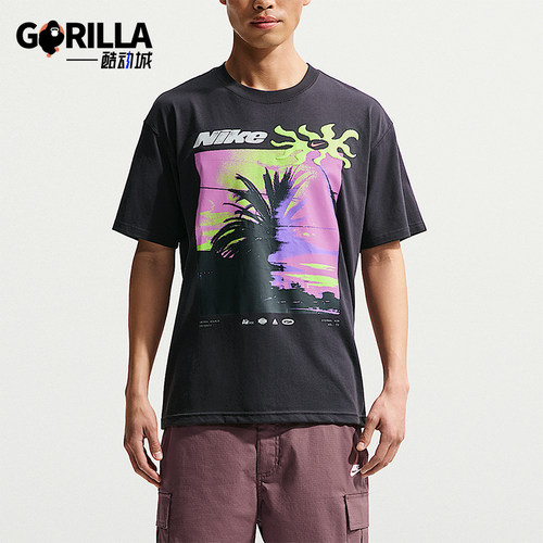 Nike/耐克正品夏季男士透气时尚印花潮流休闲短袖T恤IH1372-045