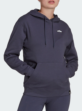 Adidas/阿迪达斯正品EMB HOODIE女士运动连针织帽卫衣IB5068