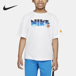 FQ0635 Nike 100 圆领T恤衫 REEF小童休闲短袖 耐克正品 CORAL