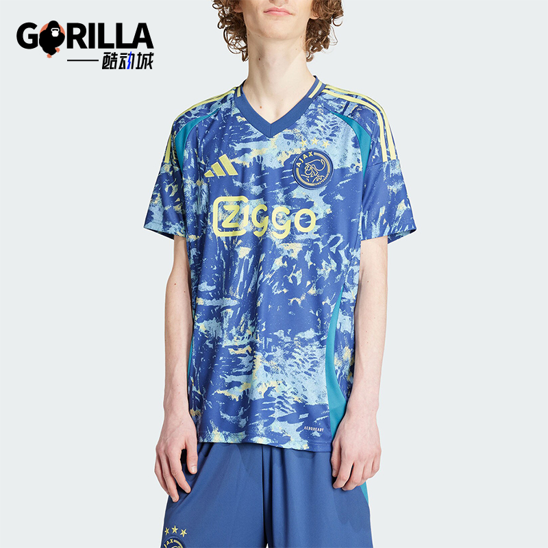 阿迪达斯男士足球运动短袖