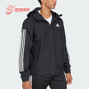 Adidas 2025新款 男士 梭织连帽运动外套JD1043 阿迪达斯正品