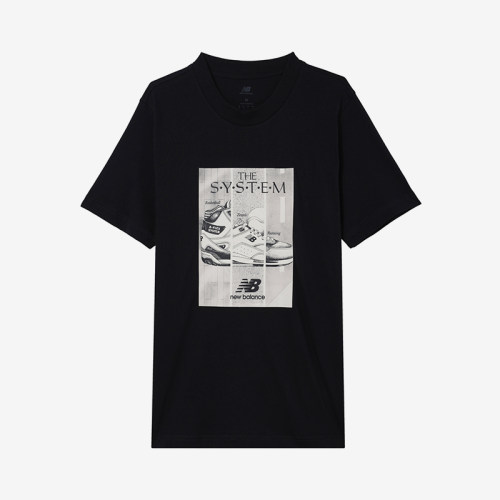 New Balance/NB正品夏季新款男子经典休闲运动短袖T恤MT41595-BK
