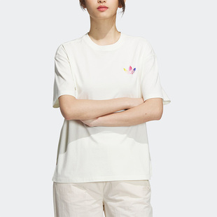 Adidas/阿迪达斯正品三叶草夏季女子休闲运动短袖T恤IK8628