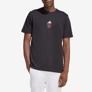 Adidas/阿迪达斯正品BASKETBALBASKETBAL新款经典短袖T恤JZ5044