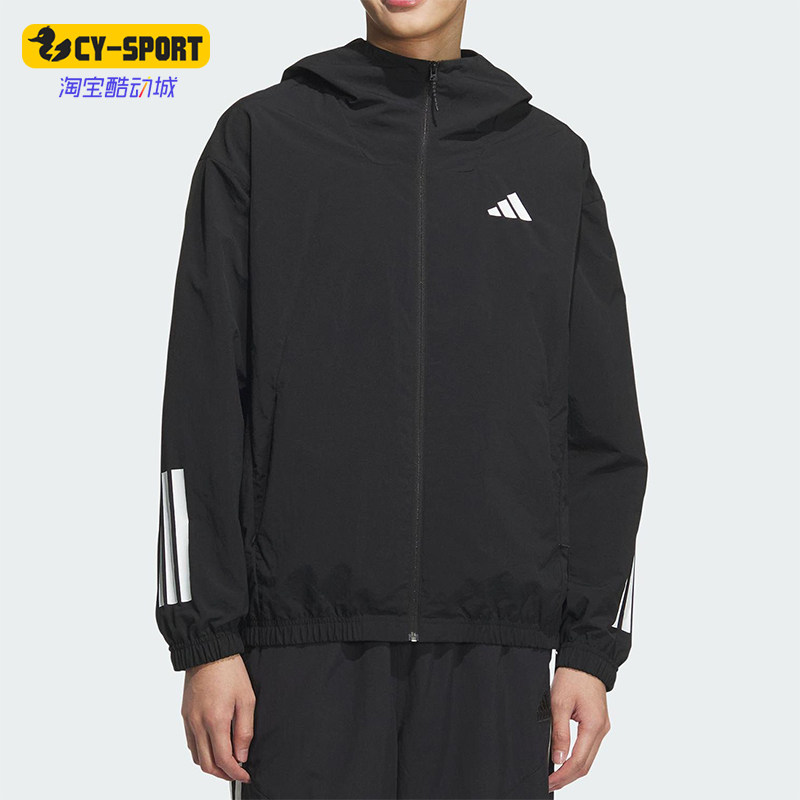 Adidas/阿迪达斯正品新款男士梭织透气经典连帽夹克外套KC3926