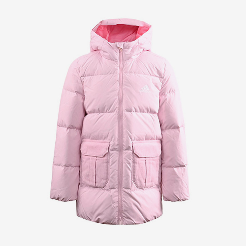 阿迪达斯儿童加厚保暖连帽羽绒服